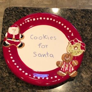 Cookies for Santa Christmas plate
